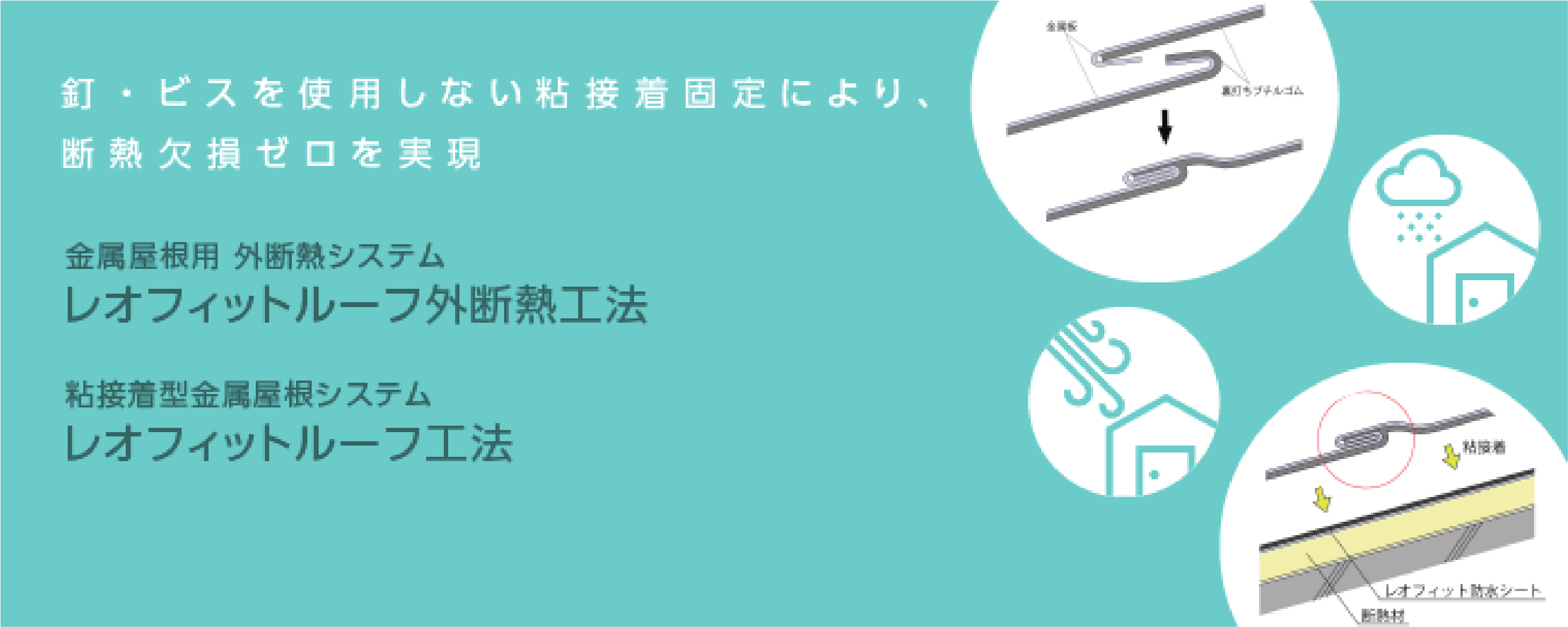 圧倒的な耐風圧力性能とシームレスな断熱　金属屋根用外断熱システム レオフィットルーフ　資料請求